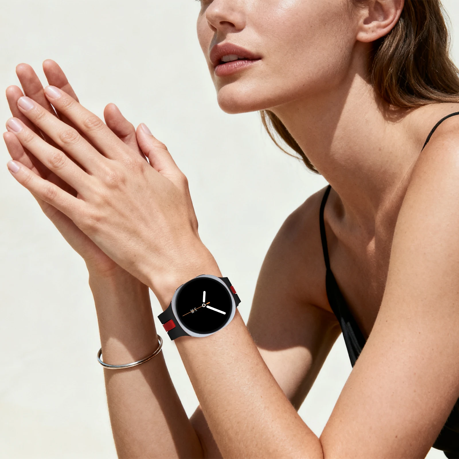 Двухцветный силиконовый ремешок для Samsung Galaxy Watch 8 classic 40 мм 44 мм 46 мм спортивный сменный браслет correa Galaxy Watch 8 ремешок (art.: 3920d351feb9e) - 3920d351feb9e