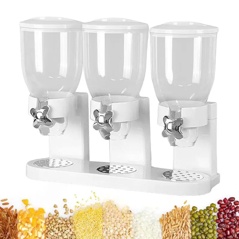 

Cereal Dispenser Countertop Cereal Dispenser 3 Compartment 2L Organization And Storage Containers For Kitchen Countertop Rice