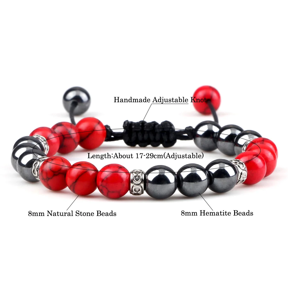 Classic Men Hematite Beads Bracelests 8mm Natural Tiger Eye Lava Stone Bracelets&Bangles Women Handmade Jewelry Friendship Gift images - 6