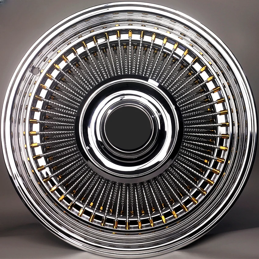 

18 20 22 Inch Car Spoke Wheel Chrome Titanium Gold Aluminum Rims Steel Retro Spoked Forged Aluminum Car Wheels