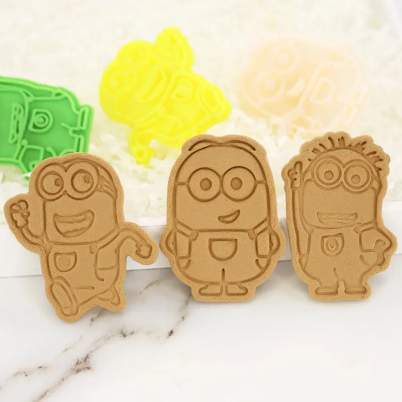 Мультяшные 3D формочки для печенья с миньонами сделай сам пластиковые