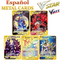 10000point arceus vmax pokemon cards metal diy card pikachu charizard golden limited edition kids gift game collection cards