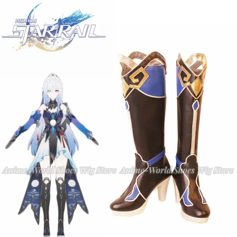 Игра Honkai: Star Rail Jingliu Сапоги для косплея Туфли на высоком каблуке заказ Любой