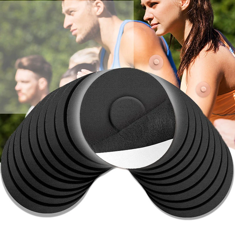 

5Pcs Black Non-Skid Sensor Patches Adhesive Fixed Sports Patches Breathable