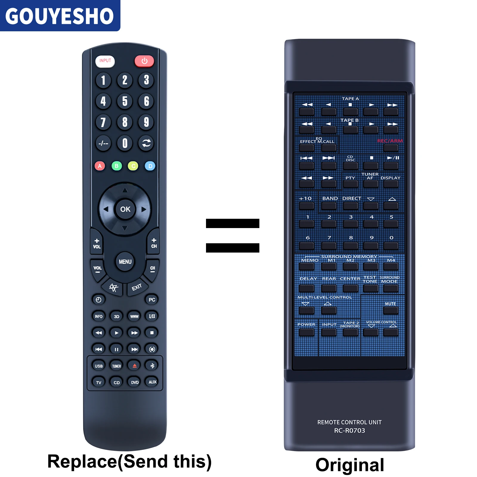 Пульт дистанционного управления для AV-ресивера Kenwood RC-R0703 KR ...