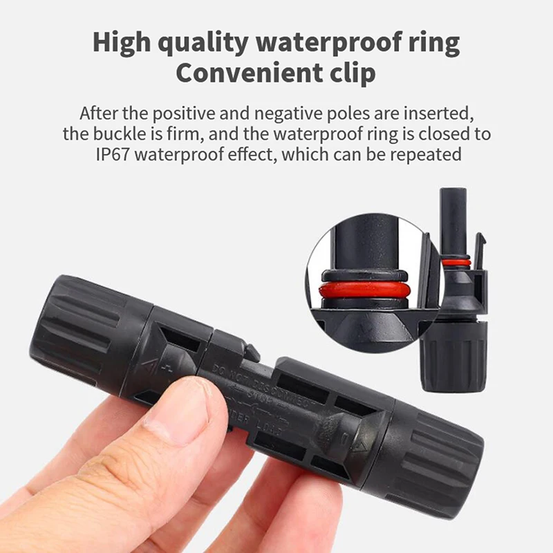 

5Pairs Solar Connector 1000V/1500V Male Female 30A 45A Solar Panel Branch Connectors for PV Cable