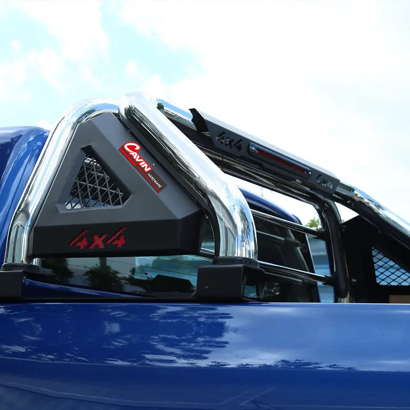 

pickup truck with luggage frame black stainless steel roll anti-roll frame modification parts gantry frame rolling racks