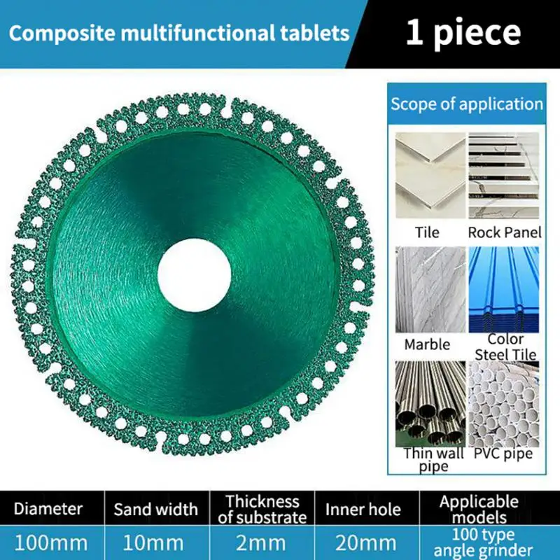 

Portable Multi-function Cutting Tile, Rock Plate, Marble, Color Steel Tile, Iron Sheet Metal Angle Grinder Brazing Dry Slicing