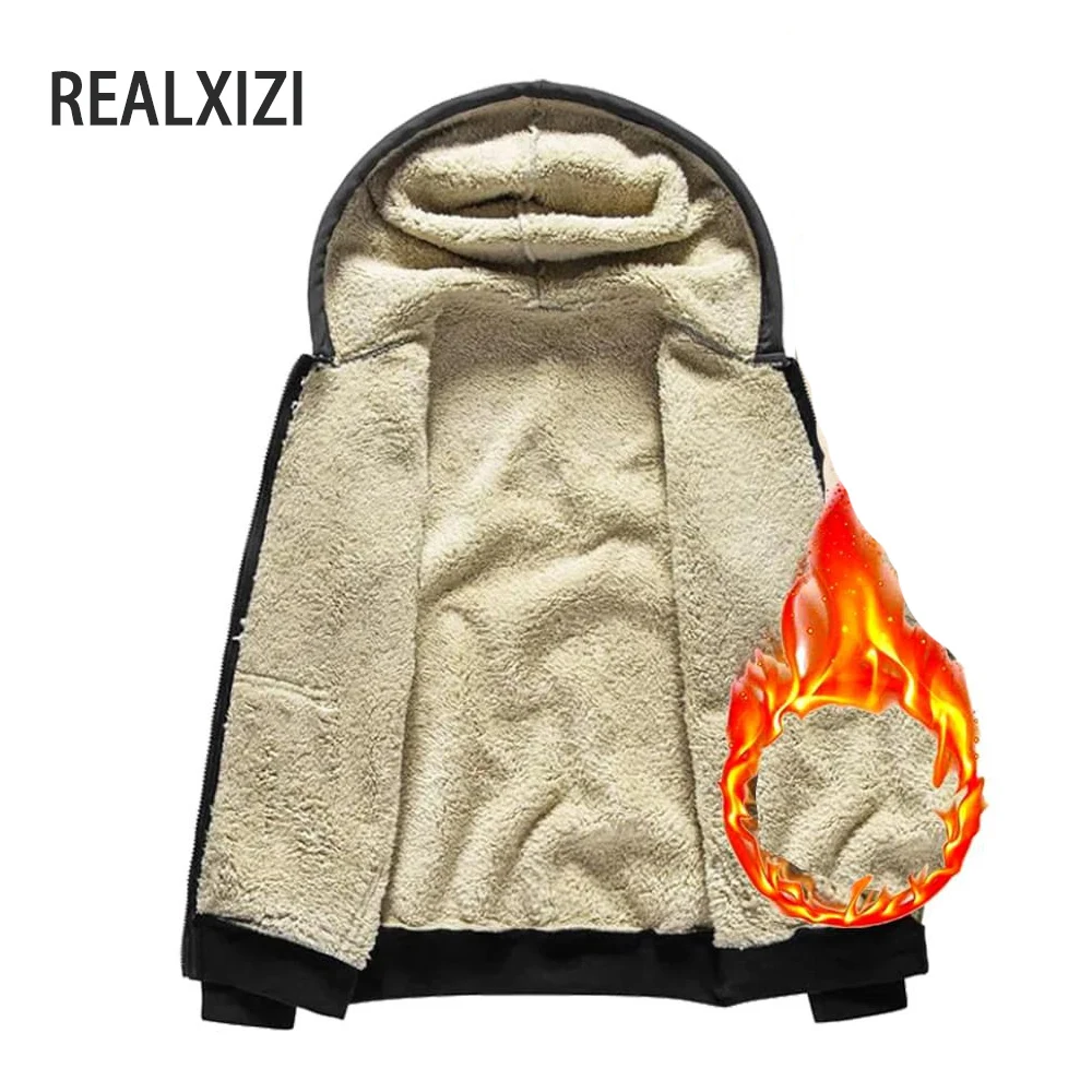 

Winter Hoodies Thicken Warm Hoodie Pants Men Zipper Jacket Brand Casual Sweatshirt Fashion Thermal Windproof Unisex Sportswear