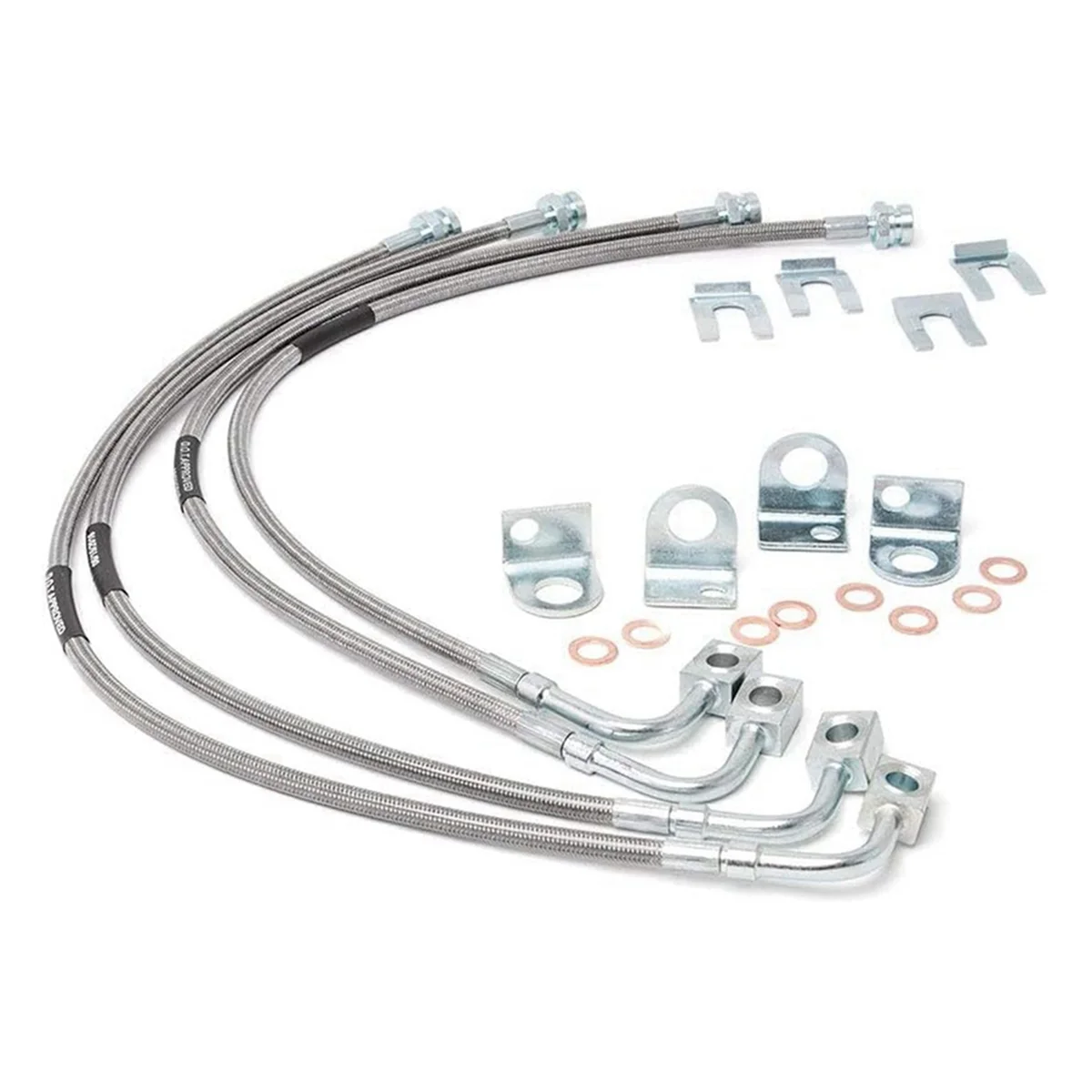 Передние и задние SS плетеные тормозные линии для Jeep JK Wrangler 4-дюймовый-6-дюймовый