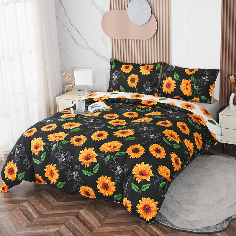 

Пододеяльник с цветочным рисунком и наволочками, 220x240, 200x200