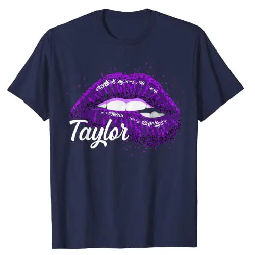 Забавная футболка с надписью I Love Taylor Lips забавная женская модная одежда