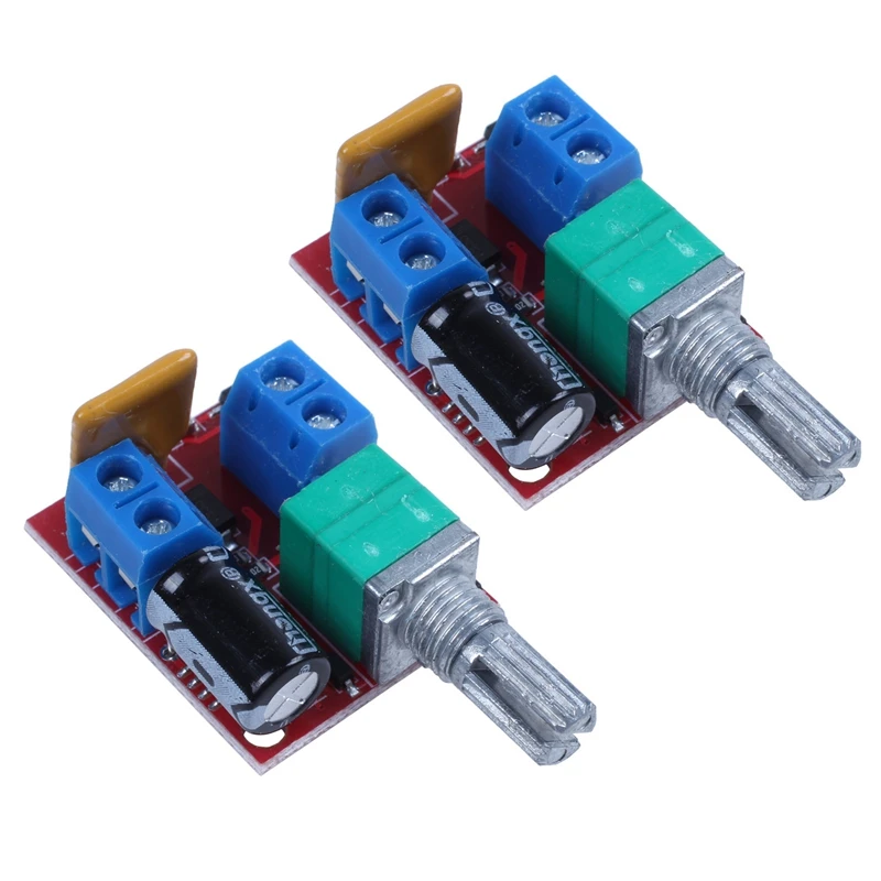 

2X Mini DC Motor PWM Speed Controller 3V 6V 12V 24V 35VDC 90W 5A DC Motor Speed Control Switch LED Dimmer