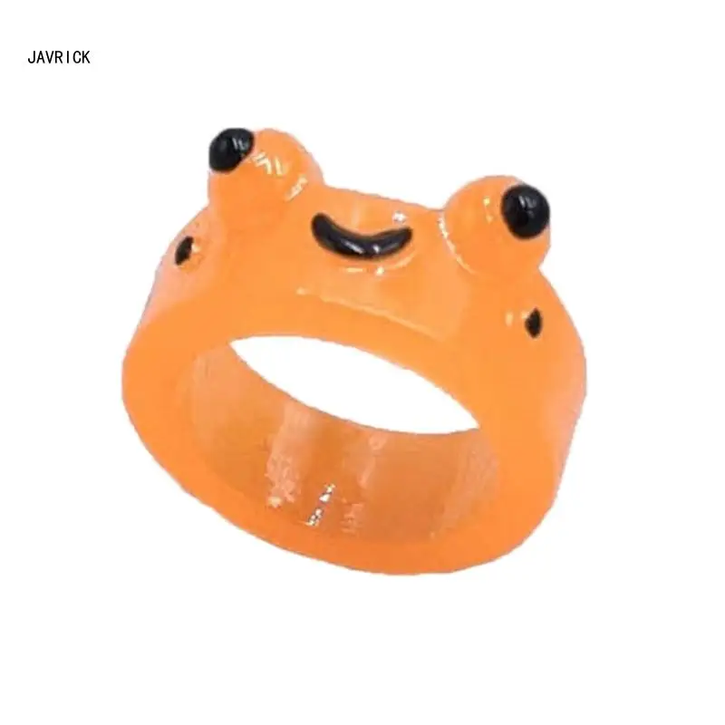 

Colorful Luminous Frogs Ring for Women Funny Cartoon Animal Aesthetic Ring
