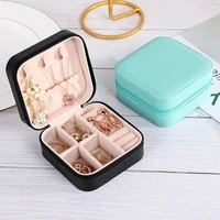 square jewelry box portable simple multifunctional jewelry organizer women girls gift earrings rings necklace storage case box