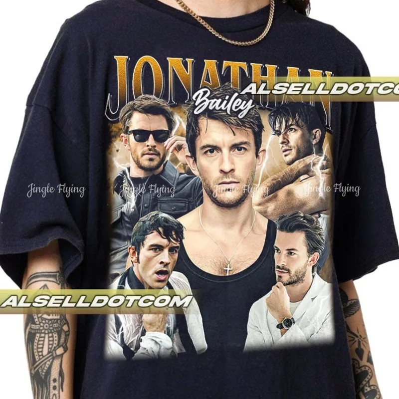 Jonathan Bailey винтажная футболка из хлопка