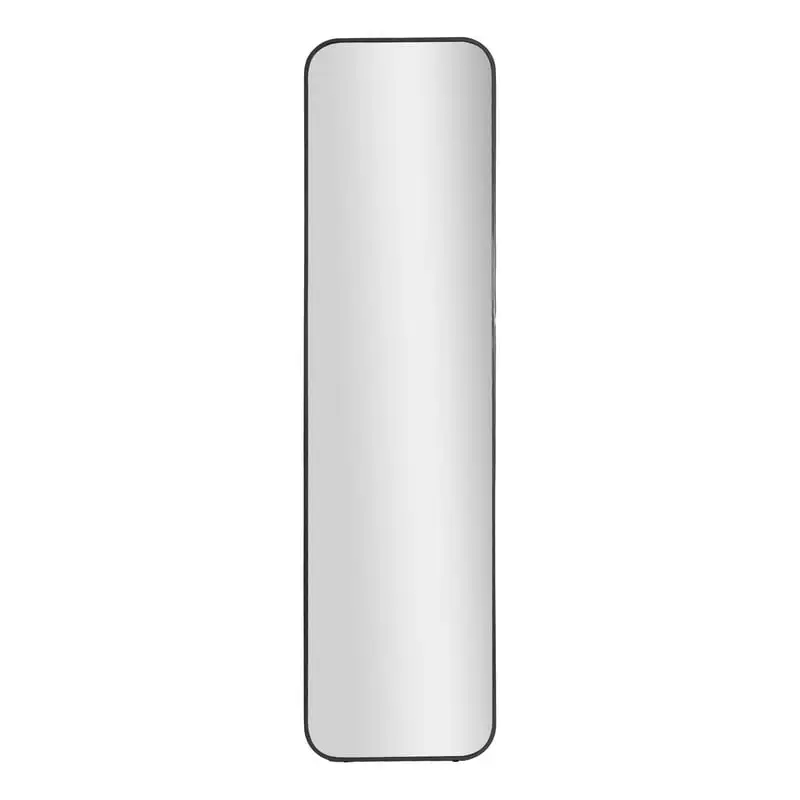 

Black Metal LED Floor Full Length Long Mirror with Easel, Remote, and USB Cable - 66" x 17" x 1.5"