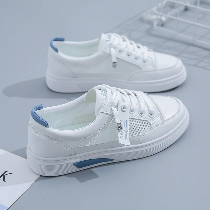 2023 Women Sneakers Autumn Leather Light White Sneaker Female Platform Vulcanized Shoes Spring Casual Breathable Sports Shoe