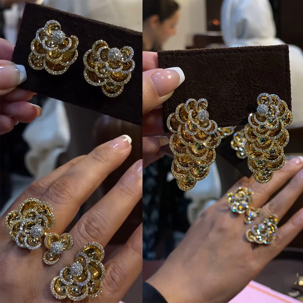 GODKI новый модный роскошный цветок цвет фотоэлемент Свадебная вечеринка полный