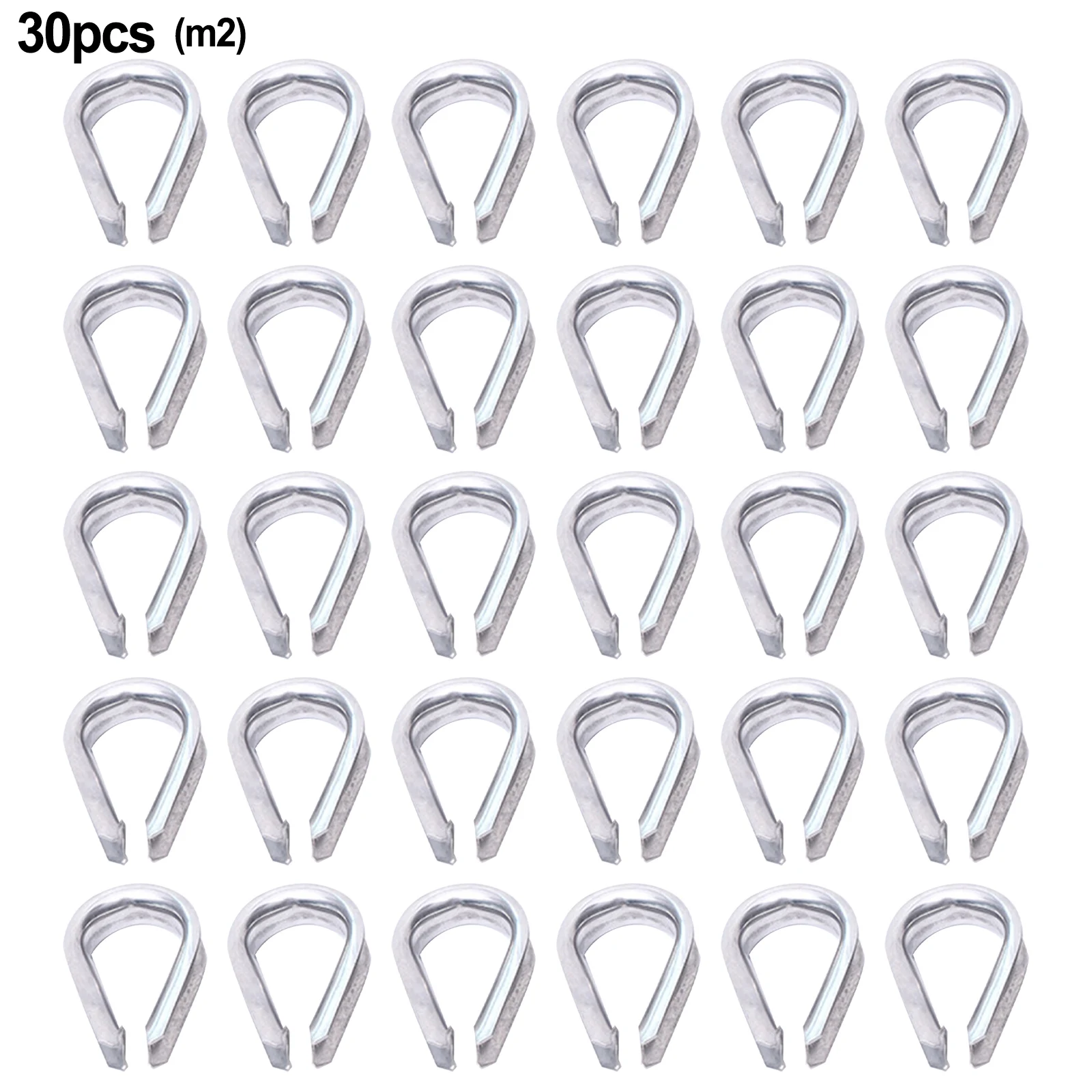 

304 Stainless Steel M2 M8 Wire Rope Protective Sleeve Cable Thimbles Clamps Hasps Rigging Fasteners Chicken Heart Ring