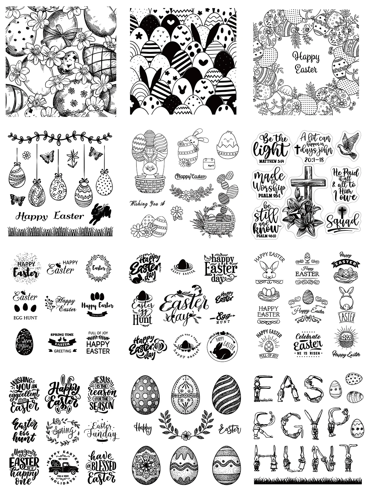 AZSG EASTER DAY Greetings|Eggs Clear Stamps/Seals For DIY Scrapbooking/Card Making/Album Decorative Fun Decoration Crafts