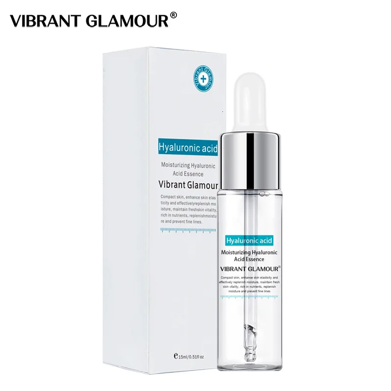 

VIBRANT GLAMOUR Hyaluronic Acid Face Serum Shrink Pore Facial Moisturizing Anti-Aging Whitening Essence Dry Skin Care 15ml