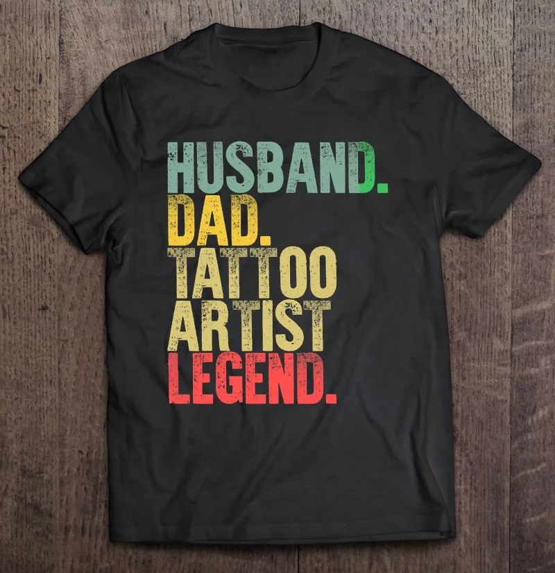 

Мужская забавная винтажная рубашка, мужские футболки в стиле ретро с изображением мужа, папы, тату-мастера, легенды, мужские футболки, футбо...