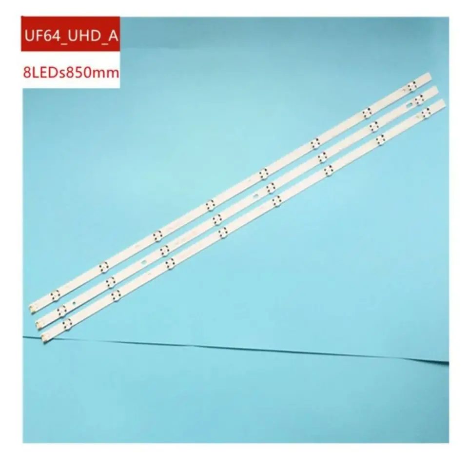 

New Kit 3 PCS 8LEDs 850mm LED backlight strip for LG 43LH604V 43LH60_FHD_A Type UF64_UHD_A 43UH610V 43UF640 43UH610A 43LH