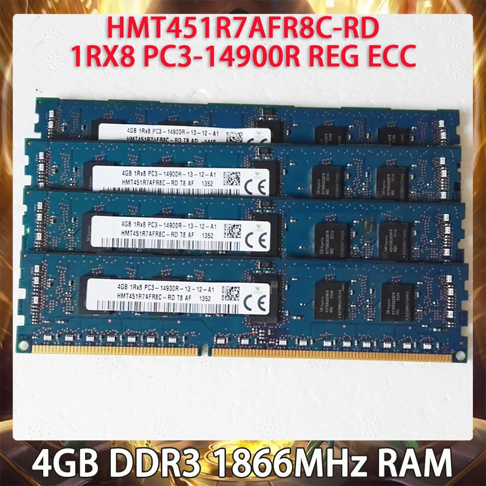Оперативная память 4 Гб DDR3 1866 МГц Φ 1RX8 HMT451R7AFR8C-RD REG ECC для SK Hynix, Серверная память работает идеально, быстрая доставка, высокое качество