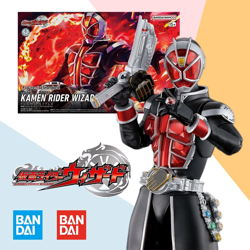 

Bandai FRS Figure-rise Standard Kamen Rider WIZARD FLAME STYLE full Action Anime model kit Assembly original toy gift for kids