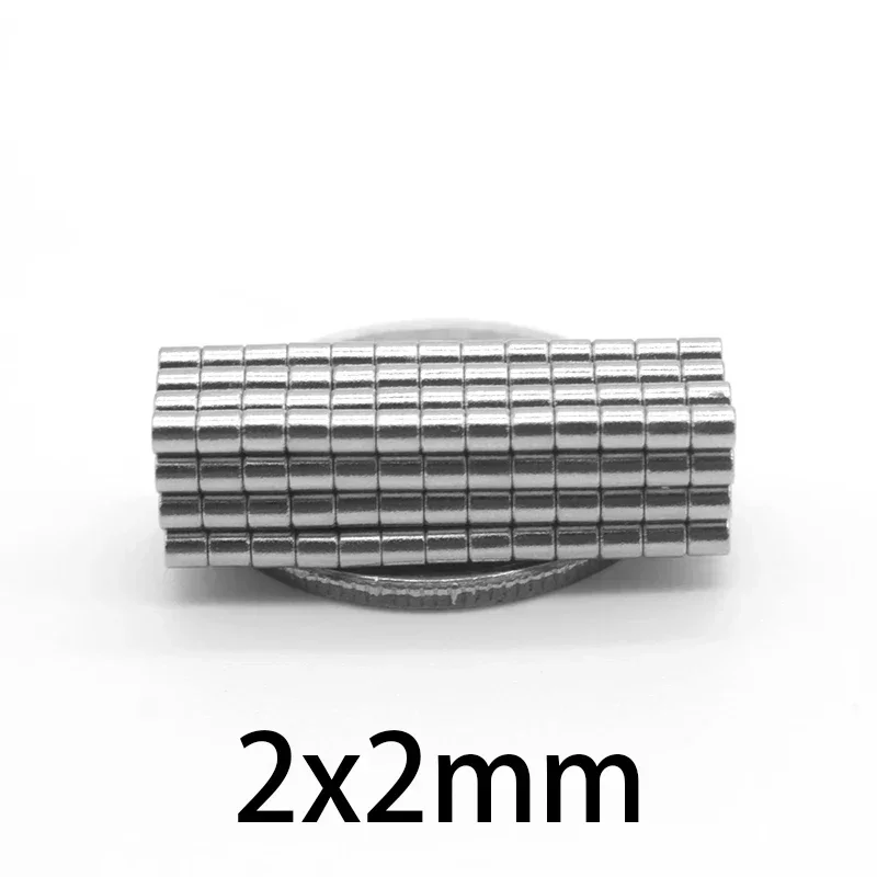 Фото 500/1000 шт., Круглые неодимовые магниты 2x0,5 2x1 2x1,5 2x2 2x3 2x5 2x10 мм №4