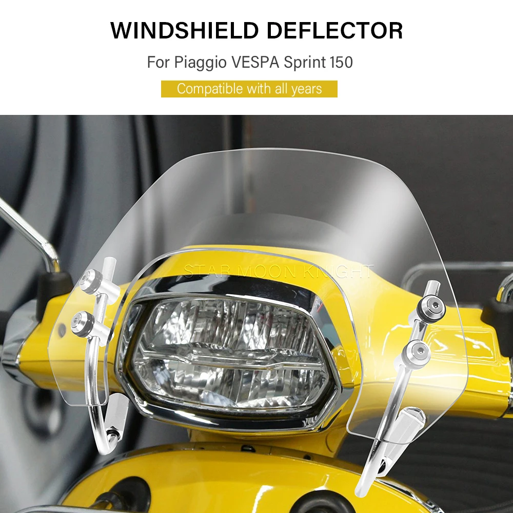 Windshield Fairing For Piaggio Vespa Sprint 150 Sprint150 2013- 2022 2021 Accessories Front Windscreen Wind Shield Deflector