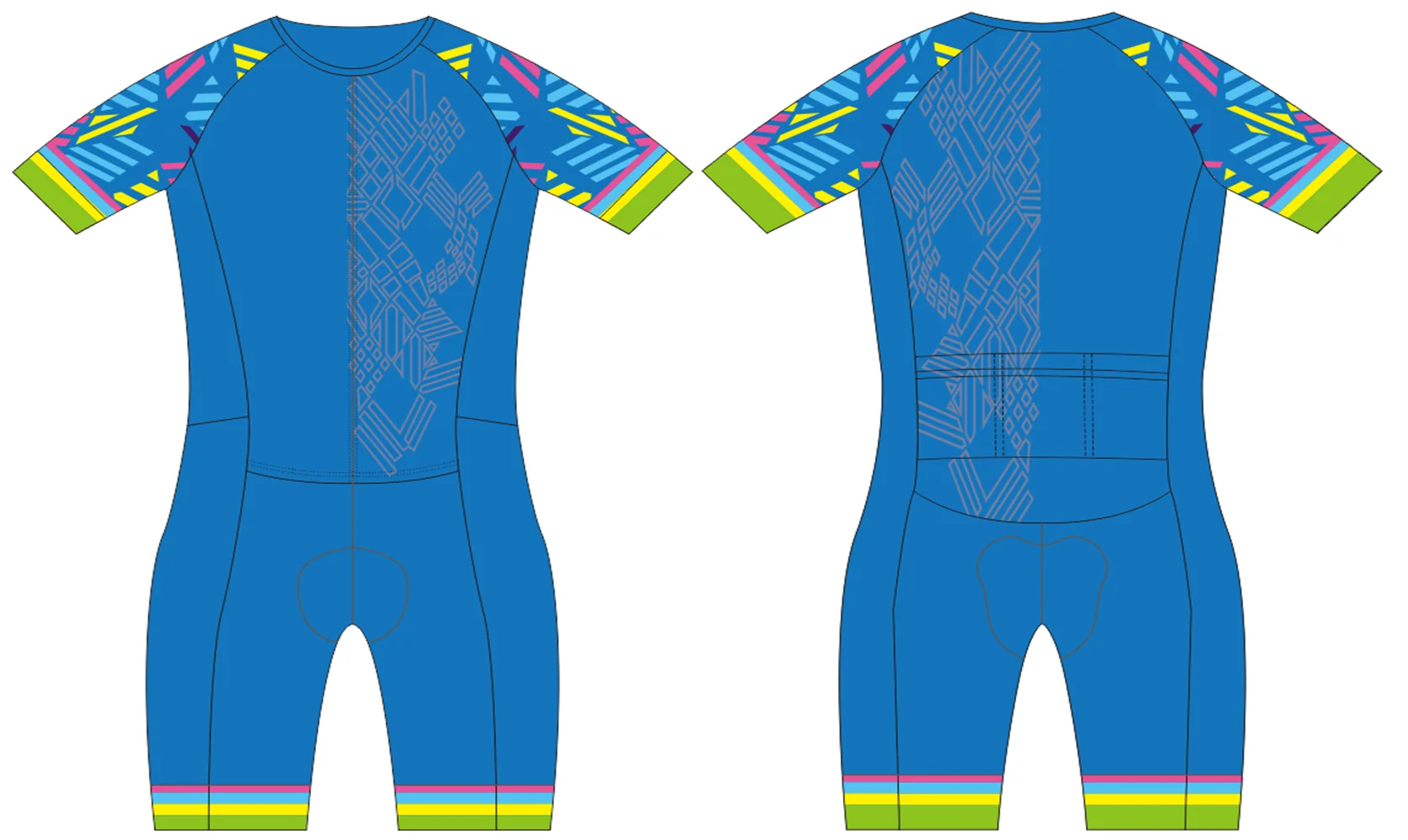 

Triathlon Skinsuits For Bicycle Clothing With Zipper Men Cycling Jerseys Short Sleeve Hygroscopic And Sweat Releasing Jumpsuit