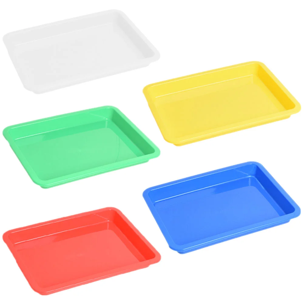 

5 Pcs Plastic Serving Tray Trays Diamond Organizing Supply Kids Activity Organizer DIY Projects School Home Child