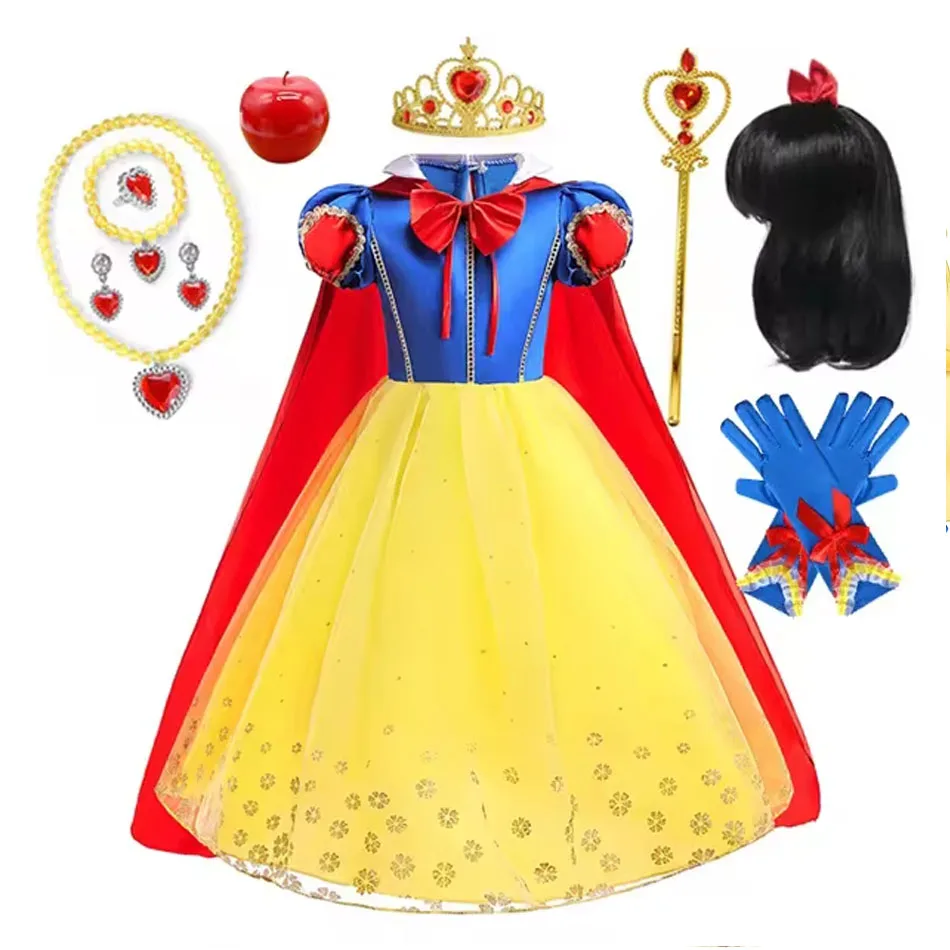 Платье Принцессы Диснея Белль Для Косплея Девочек Красивое Бальное С
