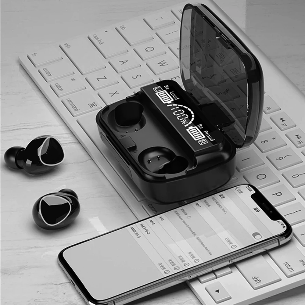 

New Earpiece Bluetooth-compatible Sport Earbuds Headset In Ear Bluetooth-compatible Earphones TWS Sports Fitness Wireless