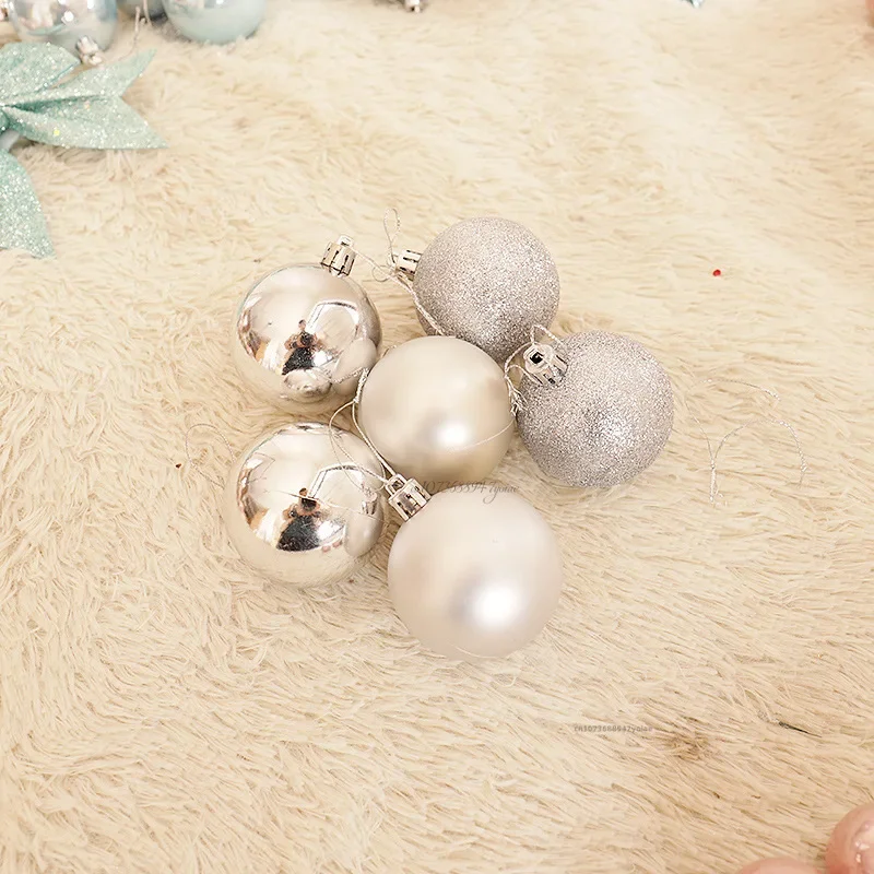 

MOONBIFFY Рождественские шары 6 шт., золотые, красные, зеленые, синие 4/6/8 см