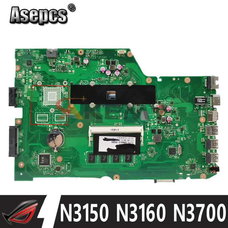 

X751NA Motherboard for ASUS X751NC X751NV X751N Laptop Motherboard Mainboard N3050 N3060 N3150 N3160 N3700 N3710 CPU 4GB RAM