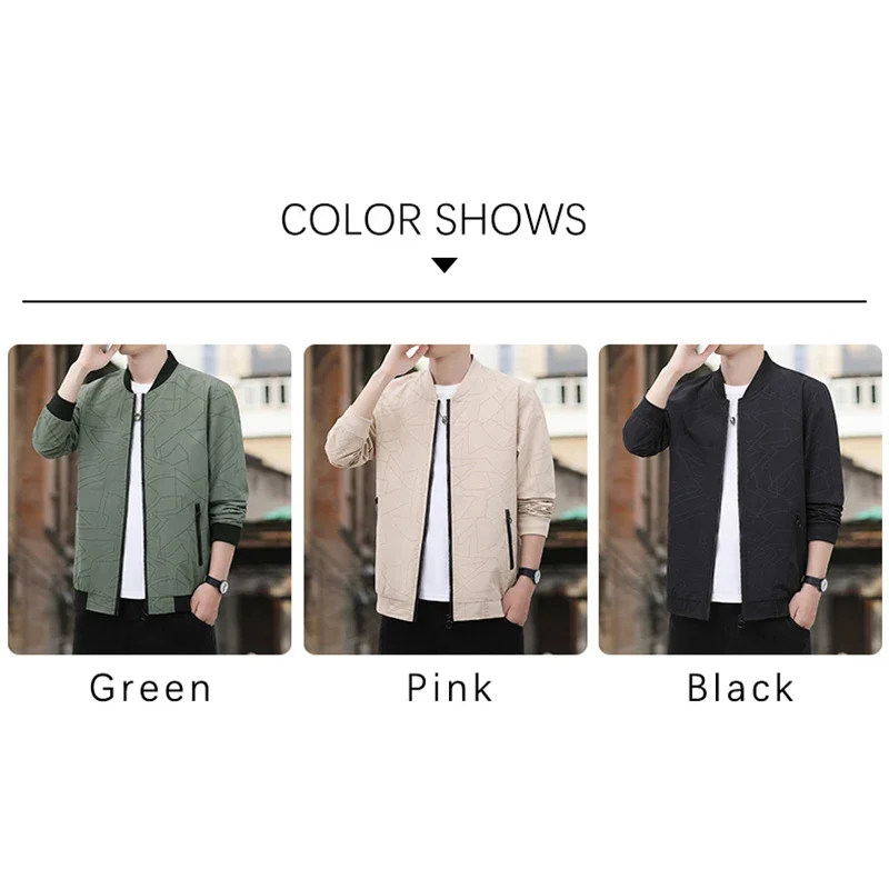 Повседневная брендовая мужская куртка с Бейсбольным воротником новинка 2024