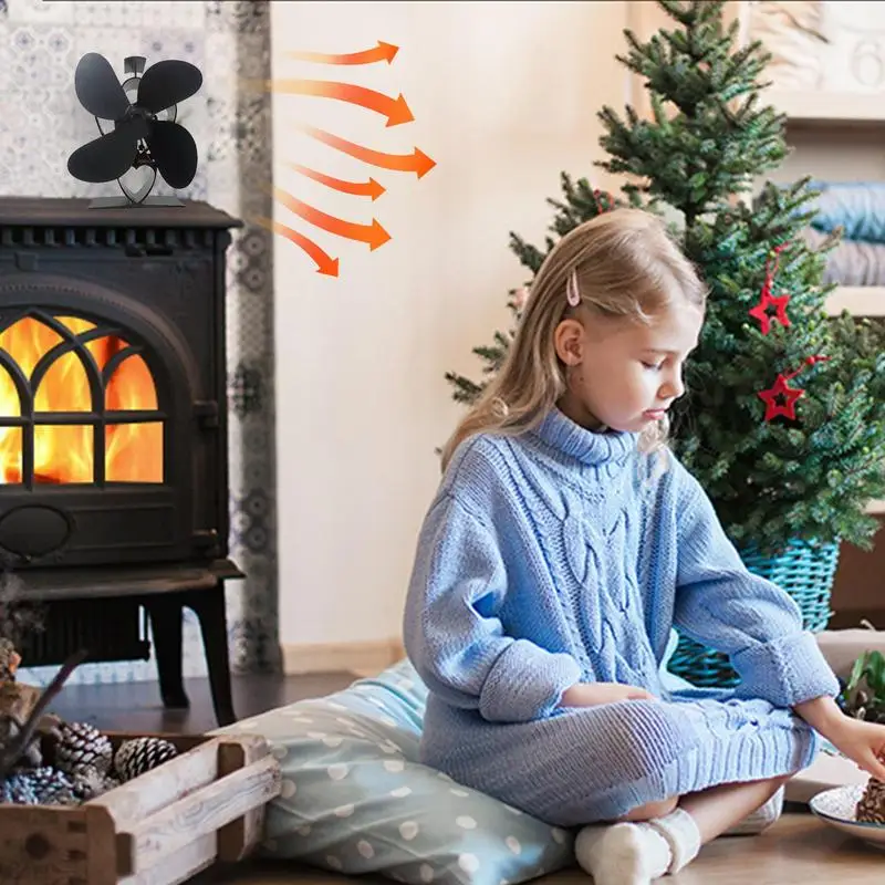 Вентилятор для плиты вентилятор горелки камина нагреваемый циркуляции теплого