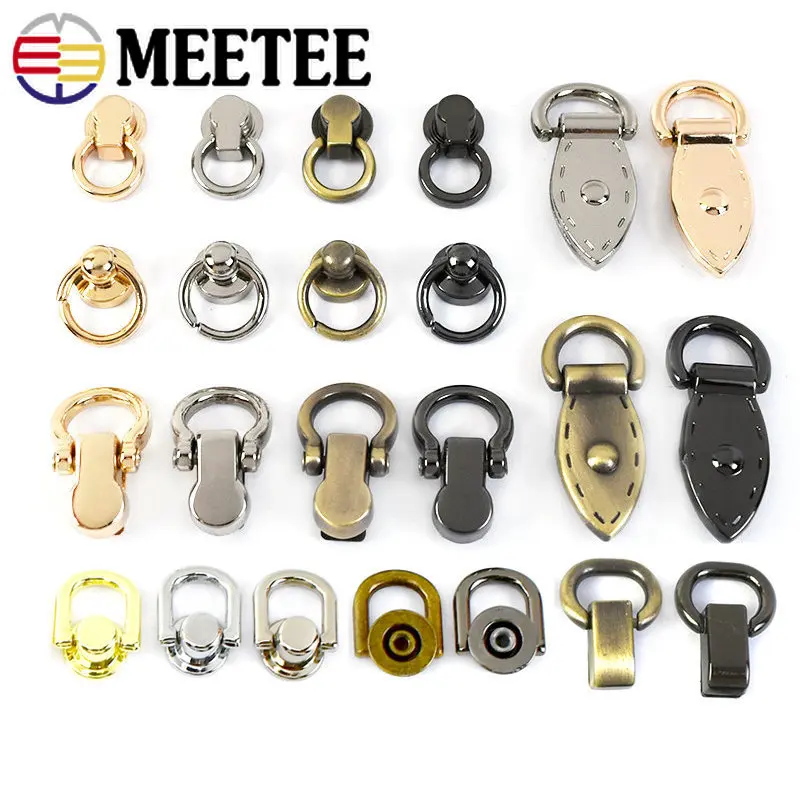

5/10Pcs Metal Bag Buckles Nail Strap Swivel Rivets Chain Screw Side Clip Clasp Ring Bags Snap Hook DIY Leather Accessories