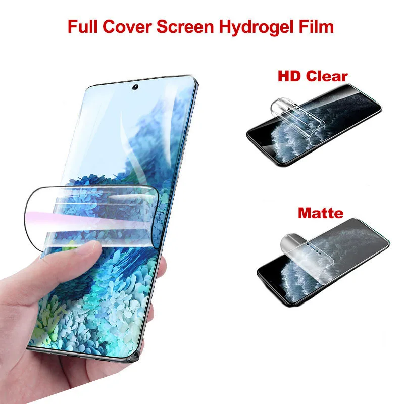 

2pcs Screen Protector For Samsung Note 20 Ultra 10 Plus 9 8 7 FE 5 A8 Plus A9 Pro 2018 A8/A9 Star A8S A9S HD Matte Hydrogel Film