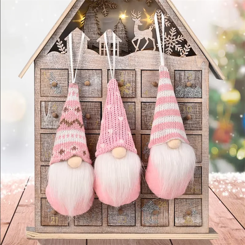 6 шт./партия куклы-подвески Дед Мороз