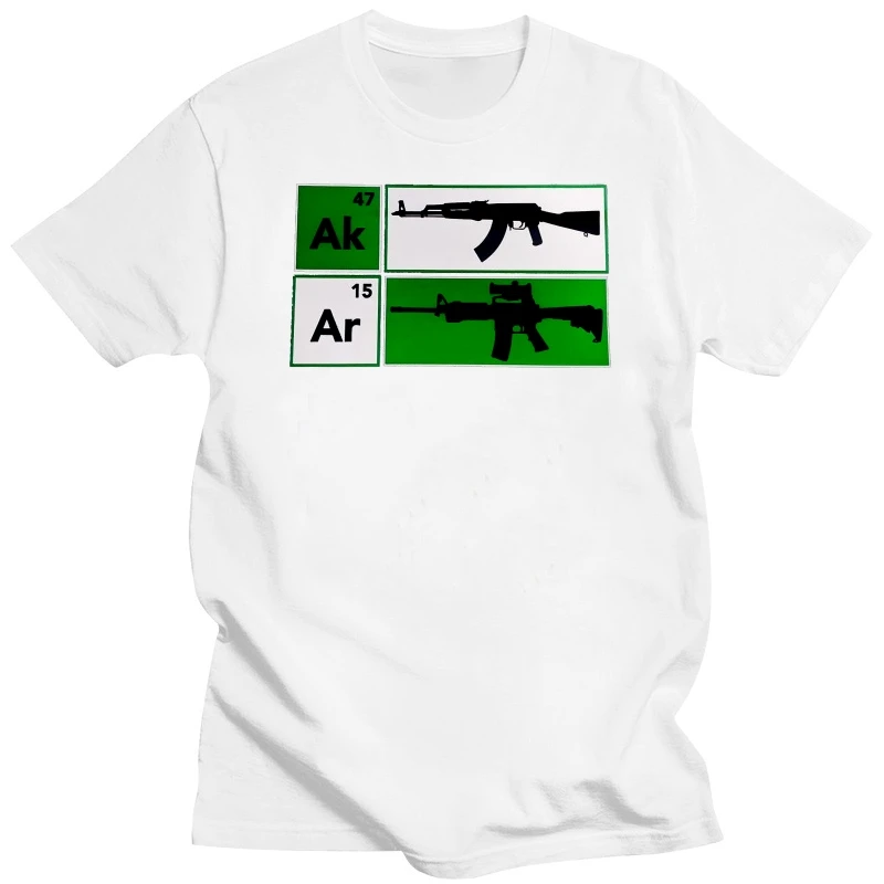 2019 Fashion Hot Sale AK47 AR15 Riffle Adult T-shirt NRA Cool Gun Defense Tee for Men - 1526C Tee shirt