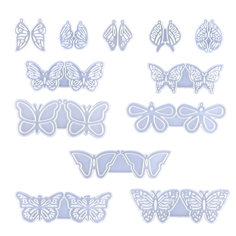 

Diy Large Medium Small for butterfly Drop Glue Earrings Mold Crystal Keychain Mo