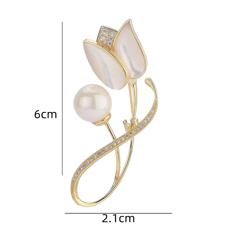 Эмалевые броши в виде тюльпанов