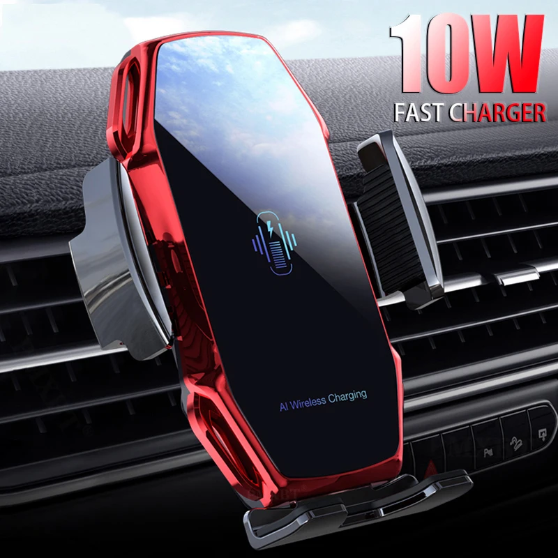 

Universal A5 Auto Clamping Car Wireless Charger For iPhone Samsung Huawei Gravity Car Phone Holder Stand Air Vent Mount Bracket