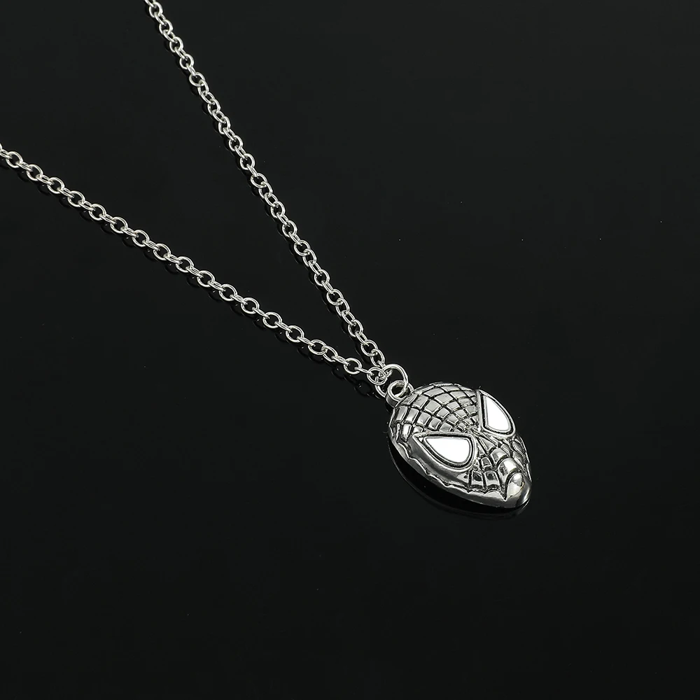 Ожерелье с супергероем Disney Marvel маска Человека-паука кулон ожерелье для любителей