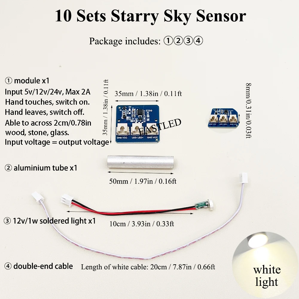 

Сенсорный переключатель для звездного стола Star Sky Table 10 комплектов