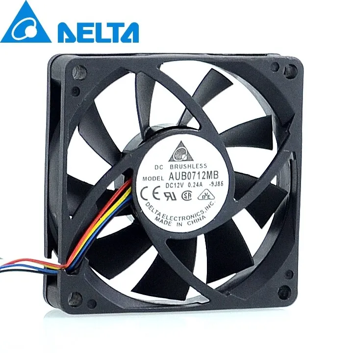 Новый и AUB0712MB 7015 70mm 12V 0.24A 7cm 4pin PWM CPU охлаждающий вентилятор для Delta 70*70*15mm